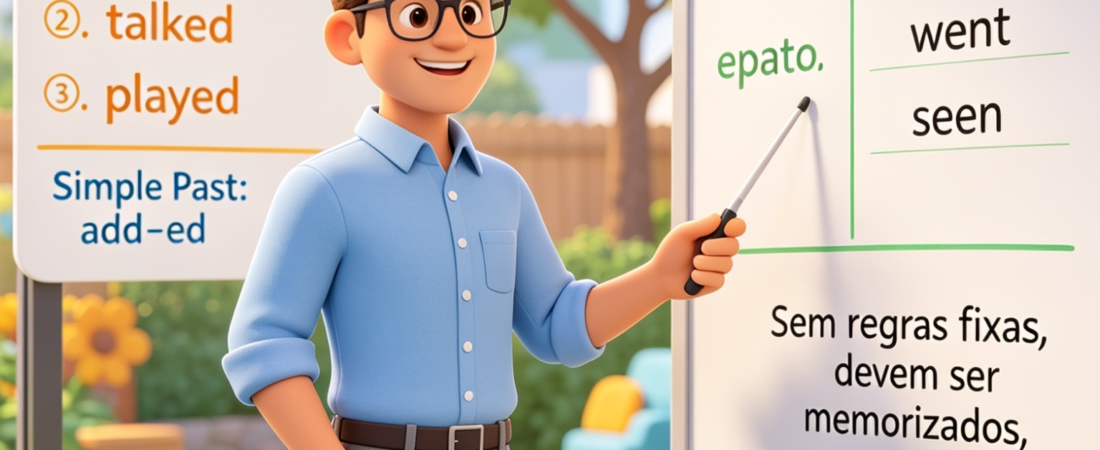 Comparativo: Verbos Irregulares vs. Verbos Regulares em Inglês