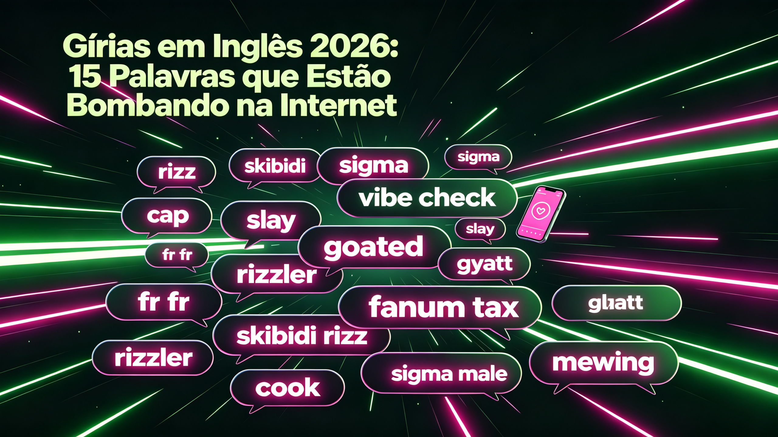 Gírias em Inglês 2026: 15 Palavras que Estão Bombando na Internet